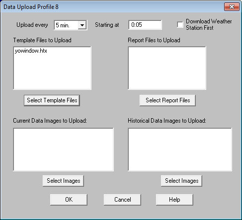 WeatherLink Profile Configuration