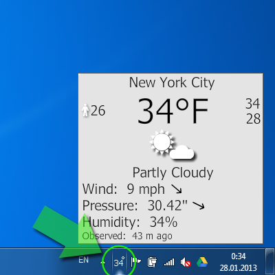 taskbar weather